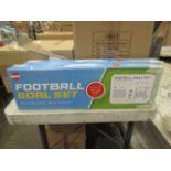 2x Hoot Football Goal Set, Unchecked & Boxed.