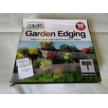 2x Asab 10pc Garden Edging, Stone Effect - All Unchecked & Boxed.