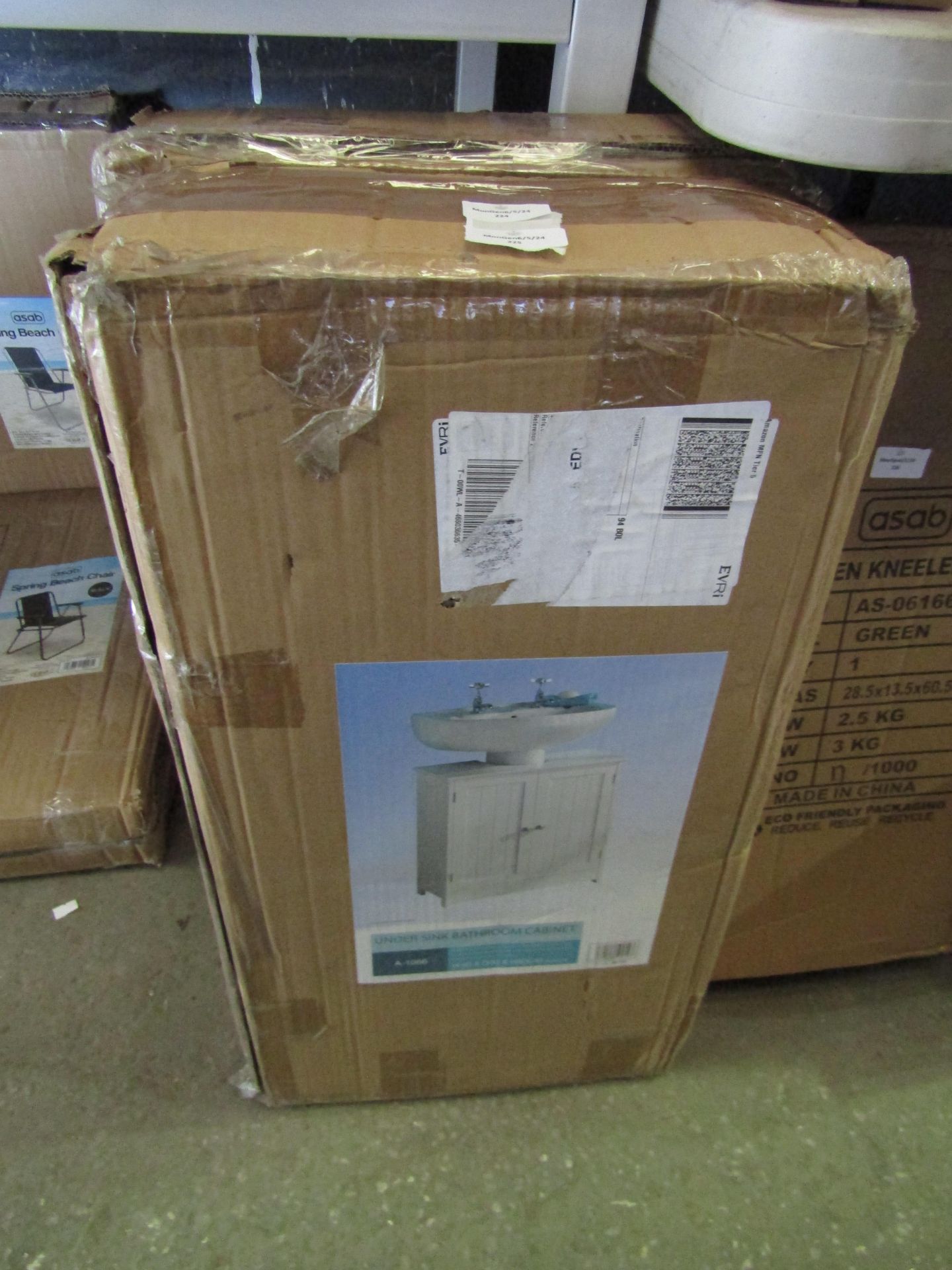 Under Sink Bathroom Cabinet, Size: w60xd30xh60cm - Unchecked & Boxed.