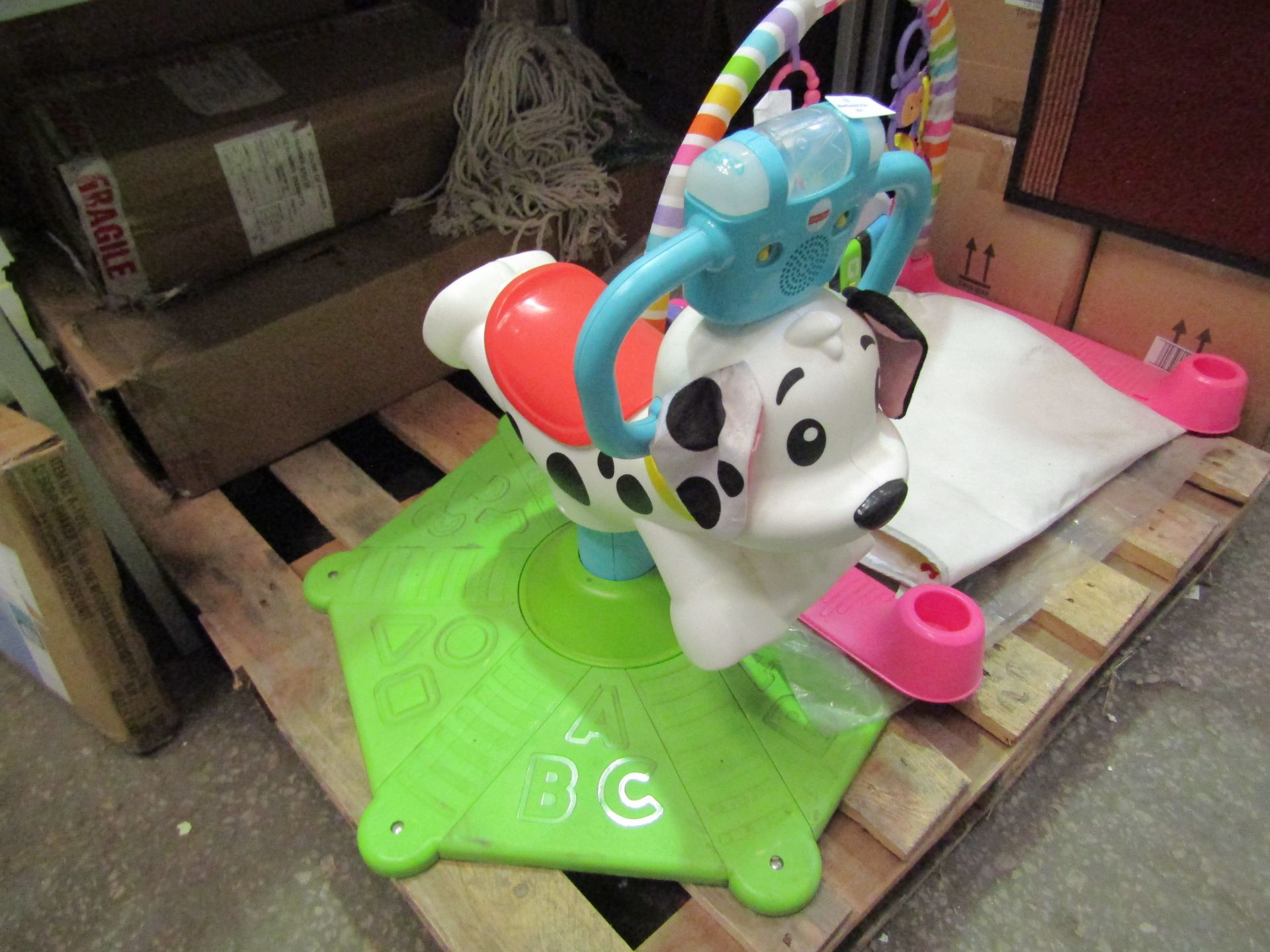 Fisher Price Bounce & Spin Puppy With Music & Learning Features - Very Good Condition, Working