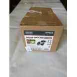 Asab 8 Pack Solar Ground LED Lights - Unchecked & Boxed.