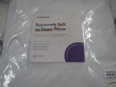 Soak & Sleep Soak & Sleep Soft As Down Microfibre Square Size Pillow - Soft/Medium RRP 24About the