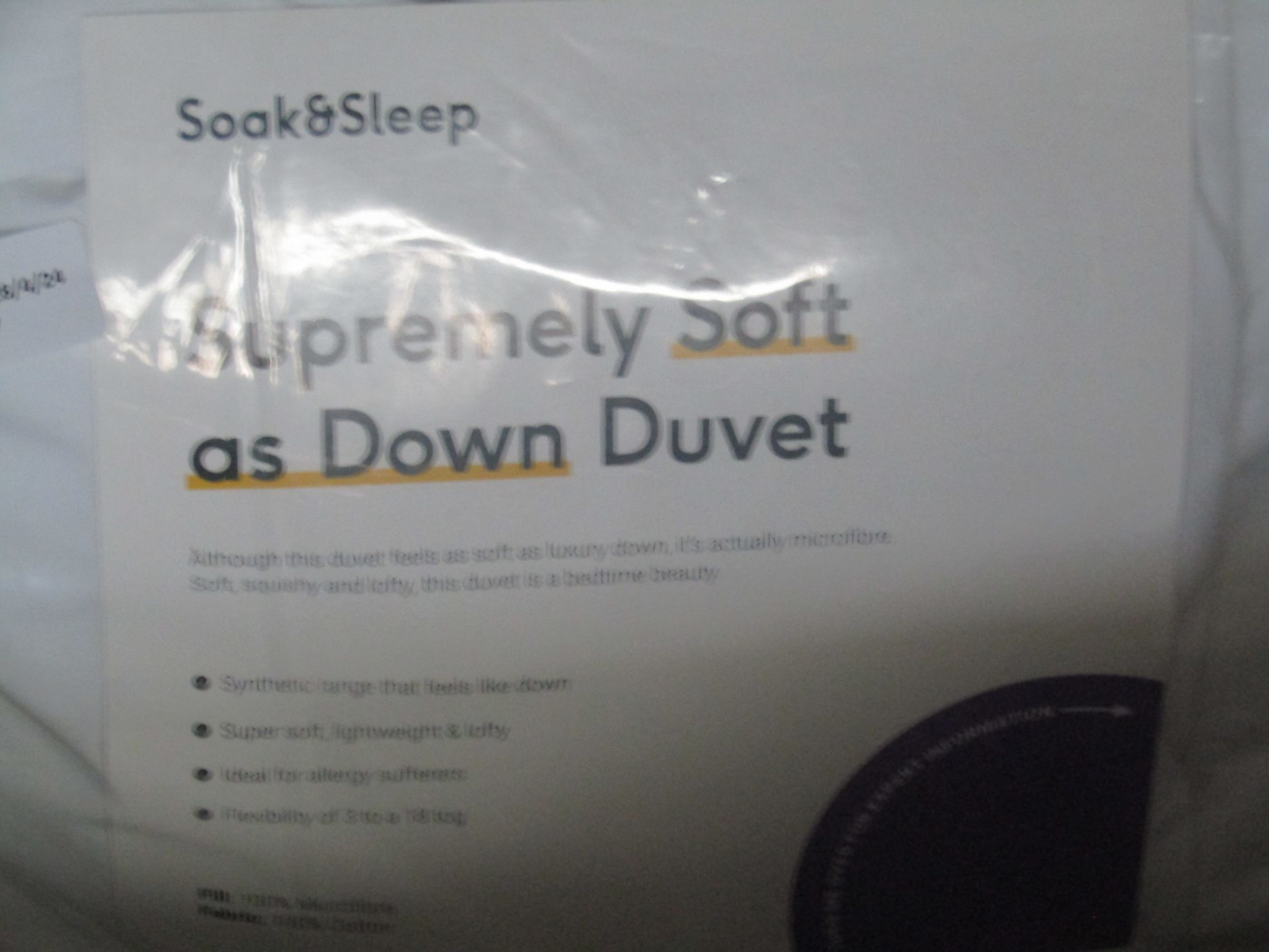 Soak & Sleep Soak & Sleep 10.5 Tog Soft As Down Microfibre Superking Duvet RRP 80About the Product(
