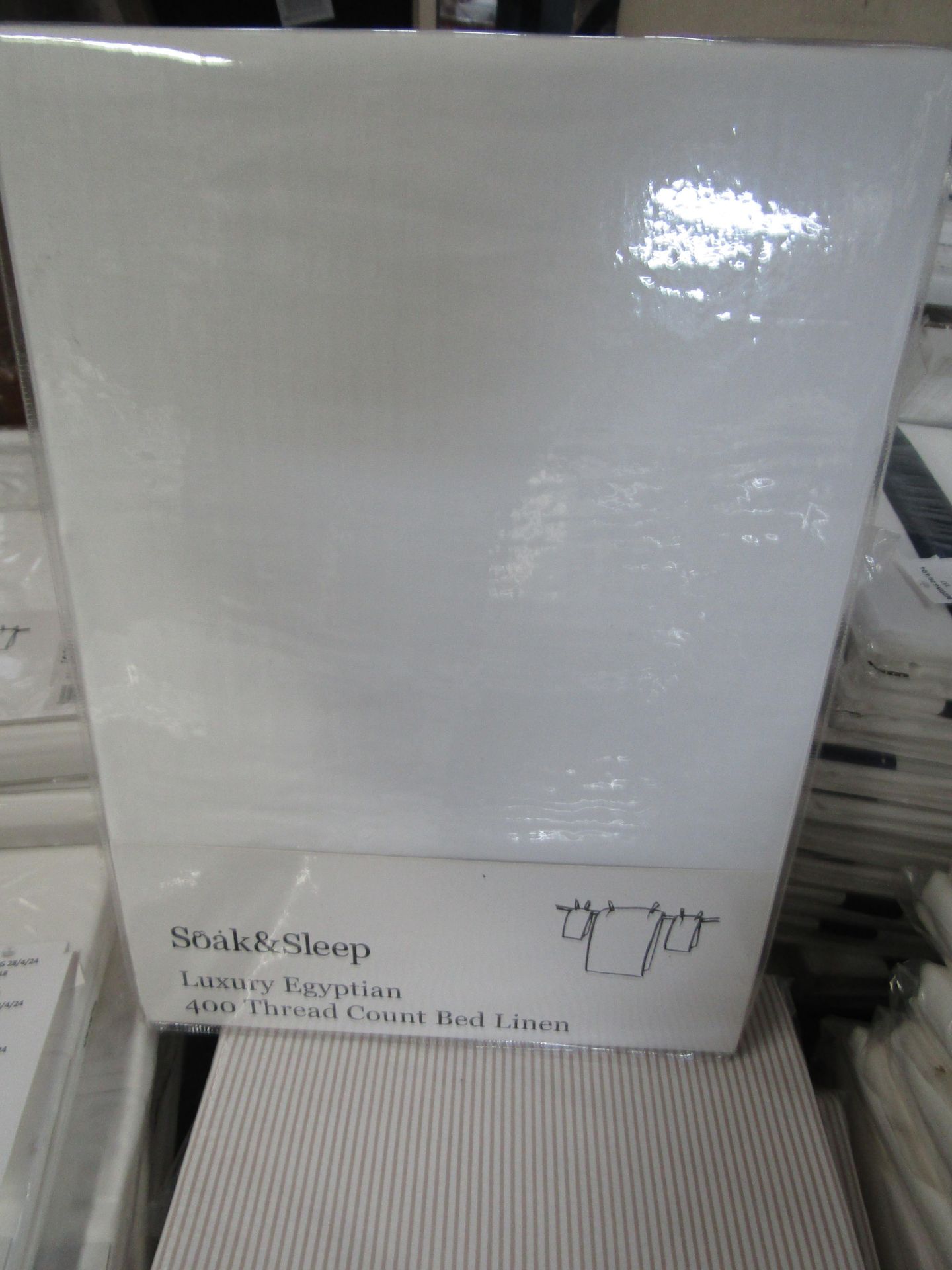 Soak & Sleep Soak & Sleep White 500TC Egyptian Cotton Single 30cm Fitted Sheet RRP 32About the