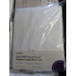 Soak & Sleep Soak & Sleep White 400TC Egyptian Cotton Superking Duvet Cover RRP 85 About the