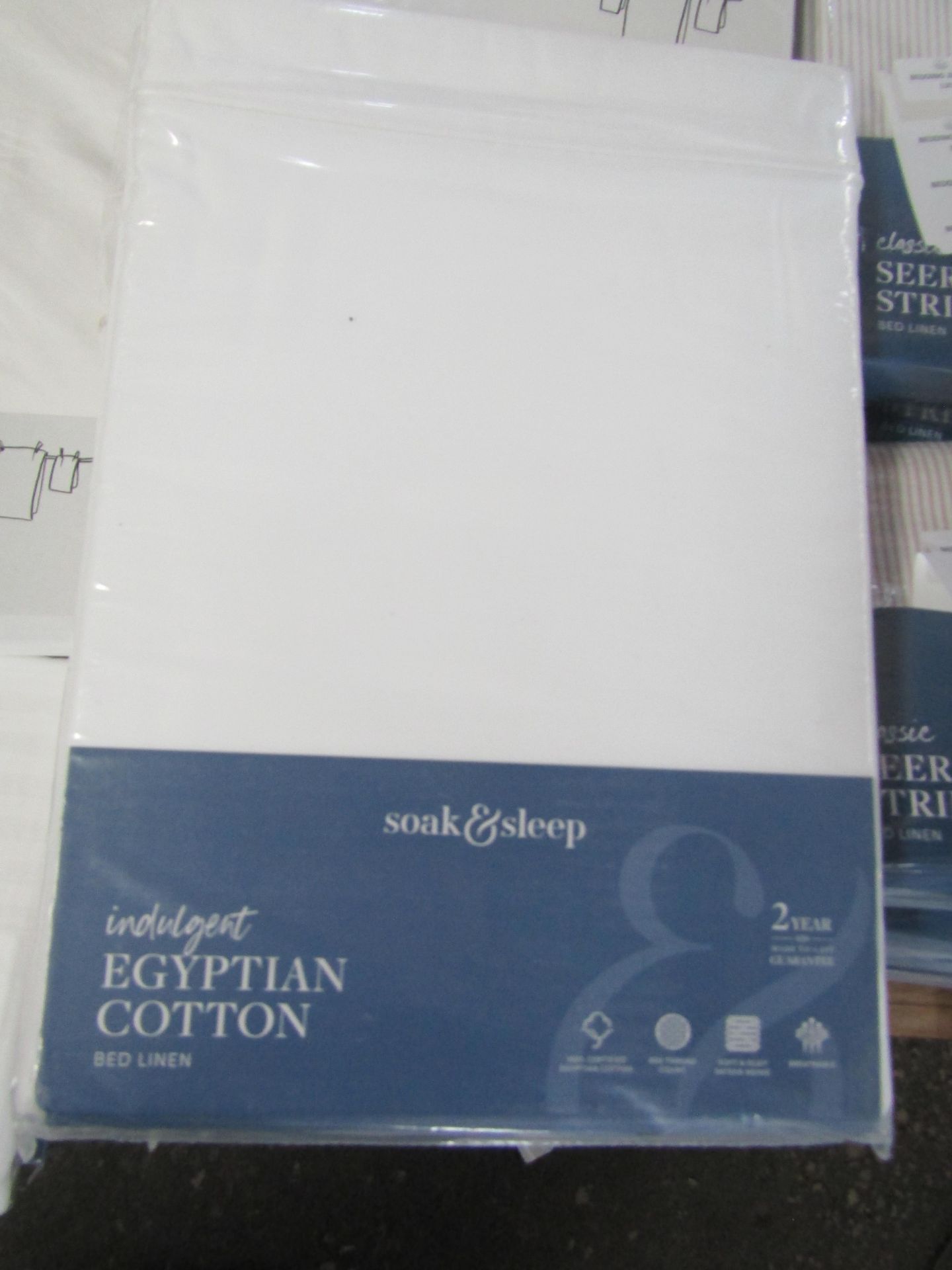 Soak & Sleep Soak & Sleep White 800 Thread Count Egyptian Cotton Single Flat Sheet RRP 30About the