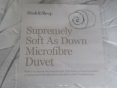 Soak & Sleep Soak & Sleep 10.5 Tog Soft As Down Microfibre Superking Duvet RRP 80About the Product(