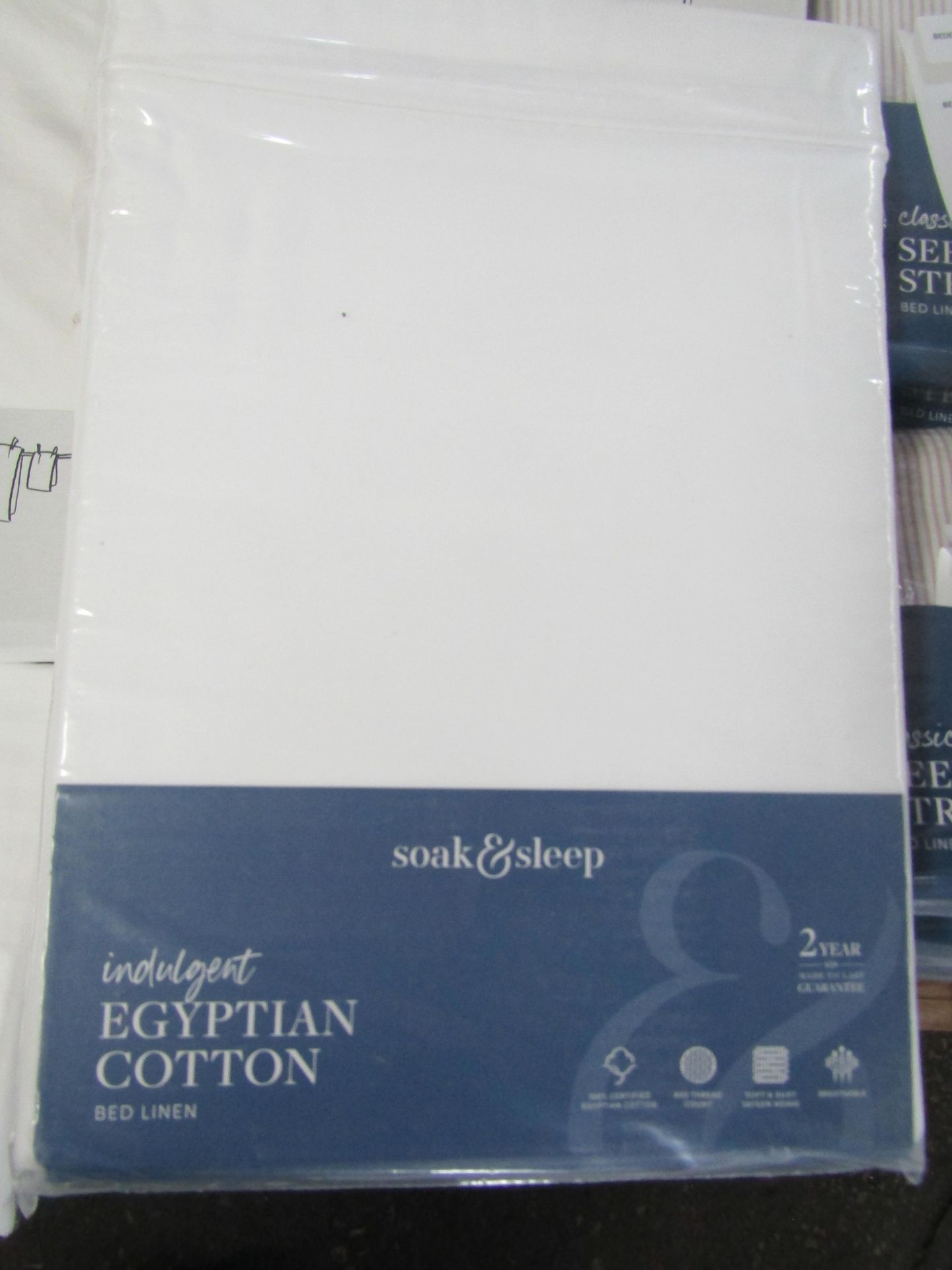 Soak & Sleep Soak & Sleep White 800 Thread Count Egyptian Cotton Single Flat Sheet RRP 30About the