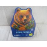 2X Peaceable Kingdom - 257pc Bear Shaped Puzzle - New.