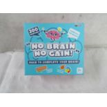 4x GamesRoom - "No Brain No Gain! " Game - New & Boxed.