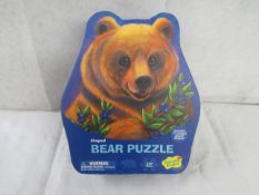 2X Peaceable Kingdom - 257pc Bear Shaped Puzzle - New.