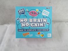 4x GamesRoom - "No Brain No Gain! " Game - New & Boxed.