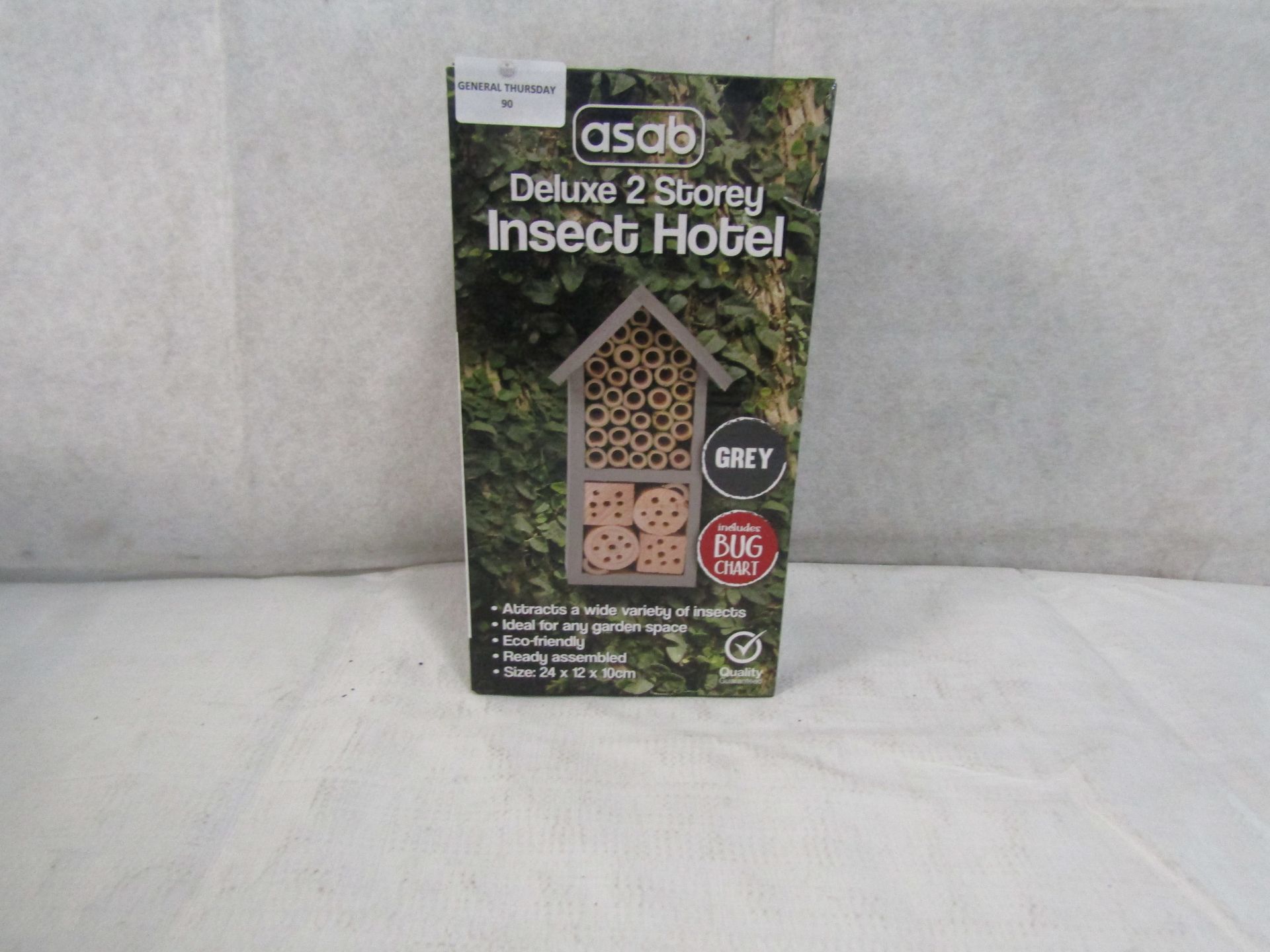 Asab - Grey Deluxe 2-Storey Insect House - Boxed.