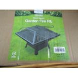 Asab - Steel Square Garden Firepit - Unchecked & Boxed.