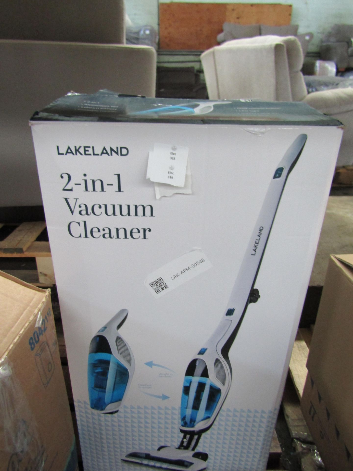 Lakeland 2-in-1 Cordless Vacuum Cleaner White RRP 120