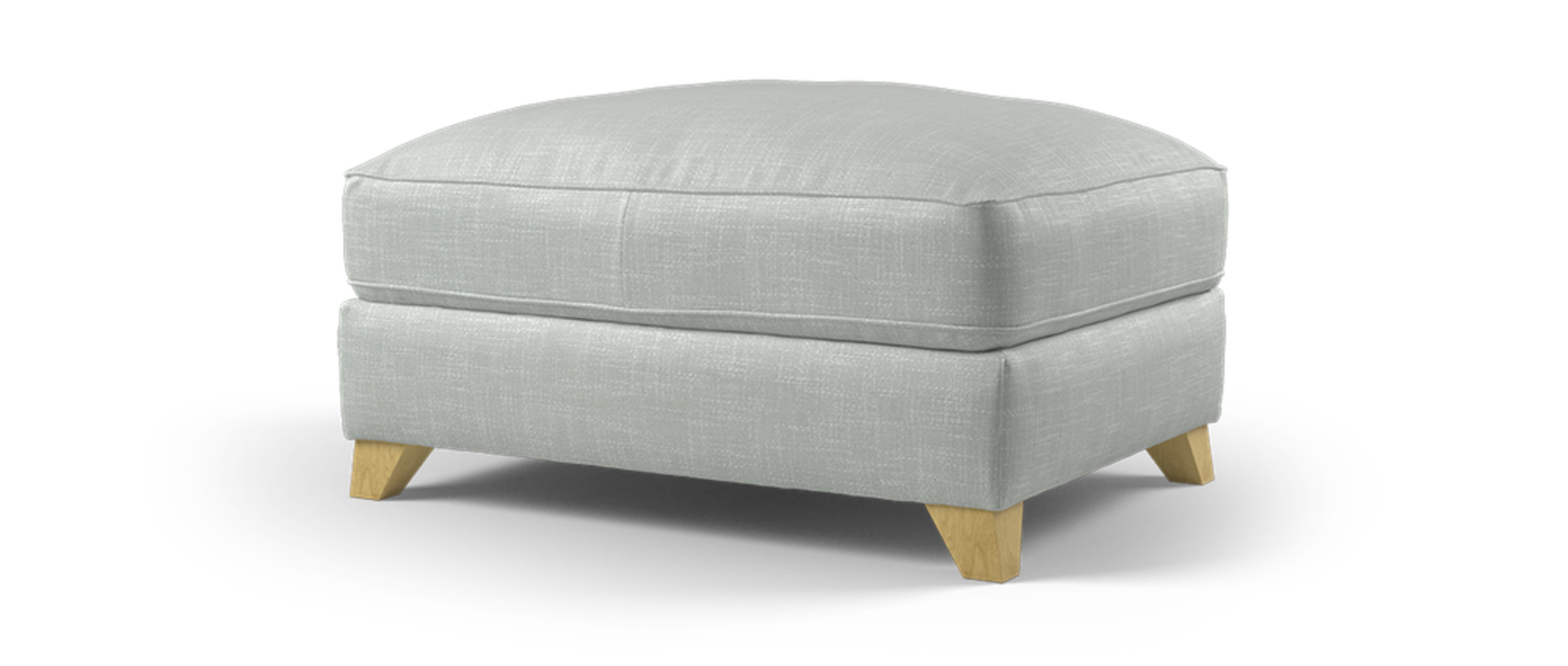 Sofology Bartelli Footstool in Polly Seafoam All Over with Storage and Light Wood Feet RRP - Image 2 of 2