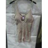 PrettyLittleThing Oatmeal Acid Wash Seamless Mini Gym Unitard, Size: M - Good Condition With Tag.