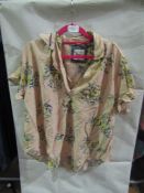 Jacks Girlfriend New York Ladies Blouse Floral Pink, Size: L - Good Condition.