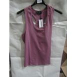 Dorothy Perkins Curve Active Full Length Vest Puple, Size: L - Good Condition.