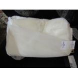 PrettyLittleThing Cream Fur Folded Slouchy Shoulder bag-One Size - Good Condition & Packaged.