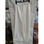 2x PrettyLittleThing White Woven Double Belt Loop Suit Trousers, Size: 8 - New & Packaged.