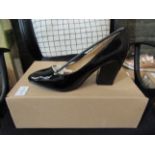 JD Williams Heavenly Soles Ladies Black Block Heeled Shoes, Size: 4E - Unworn & Boxed.