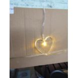 Set of 3 Lightup Heart Decorations - Boxed.