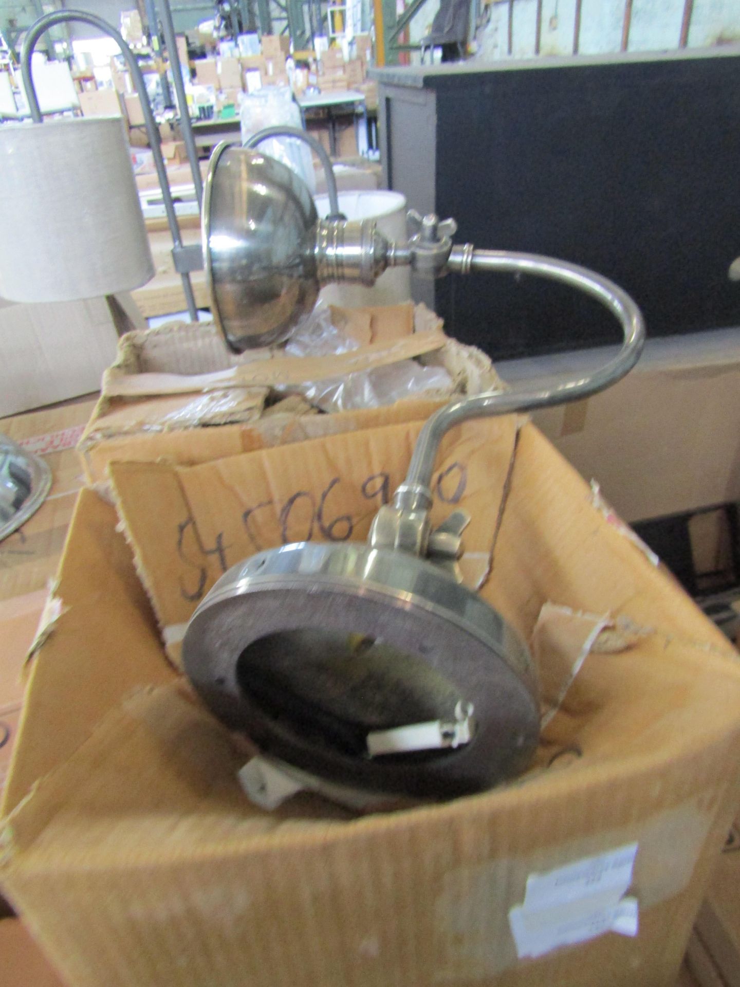 Antique Finish Adjustable Wall Light. Size: H28 x W43 x Diam 15cm - RRP ?180.00 - New & Boxed. (