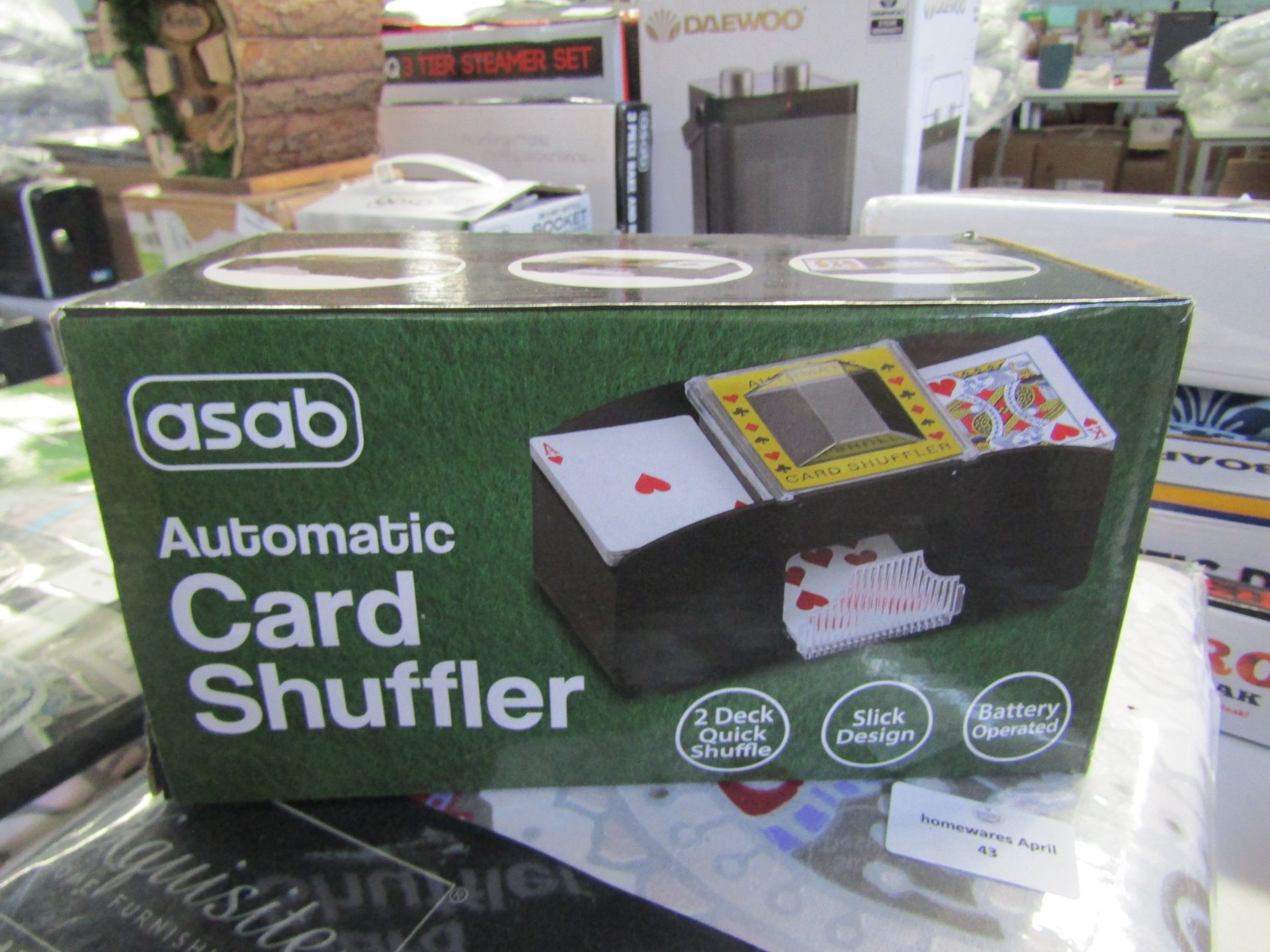 Asab - Automatic Card Shuffler With Deck of Cards - Boxed.