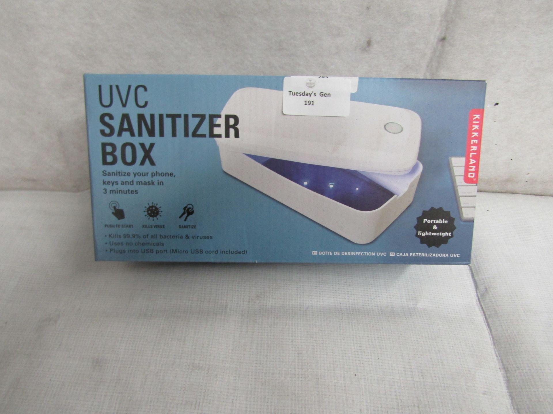 Kikkerland - UVC Sanitizer Box - Good Condition & Boxed.