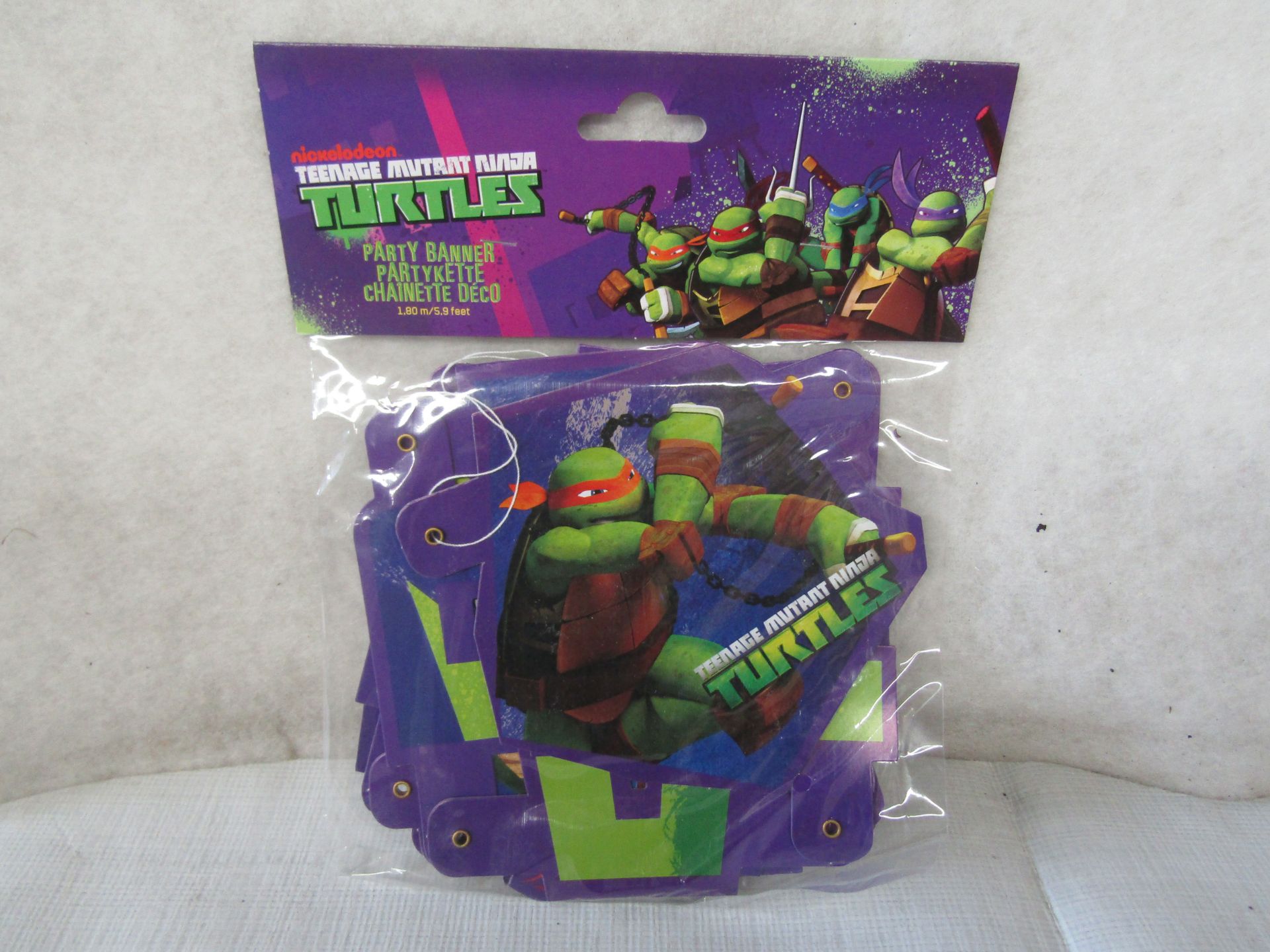 10X Teenage Mutant Ninja Turtles - Party Banner's / 5.9 Feet - New & Packaged.