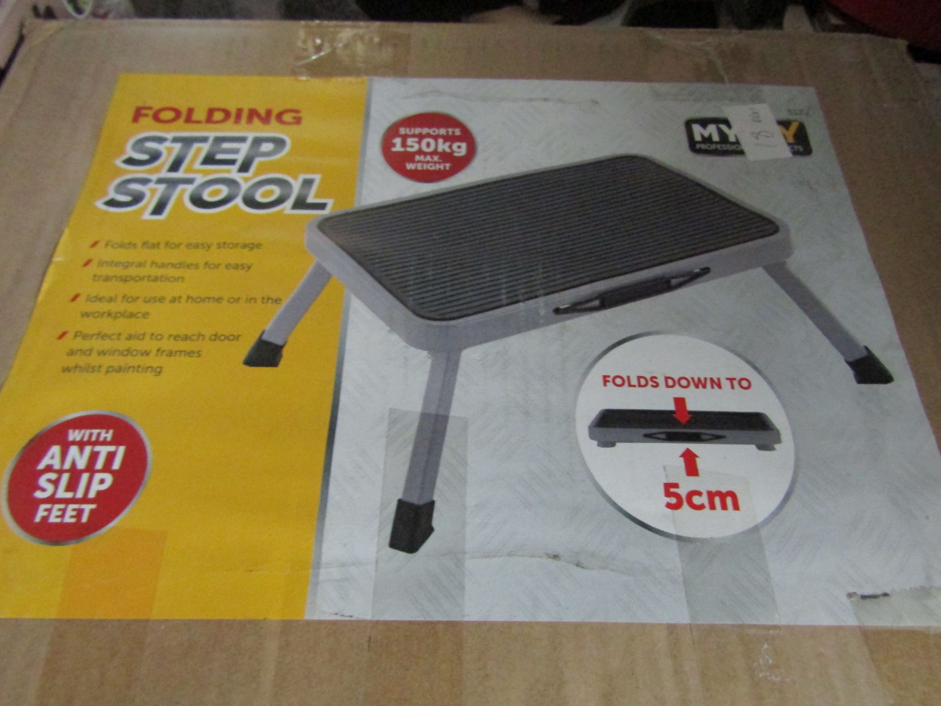 MyDIY - Metal Folding Step Stool - Boxed.