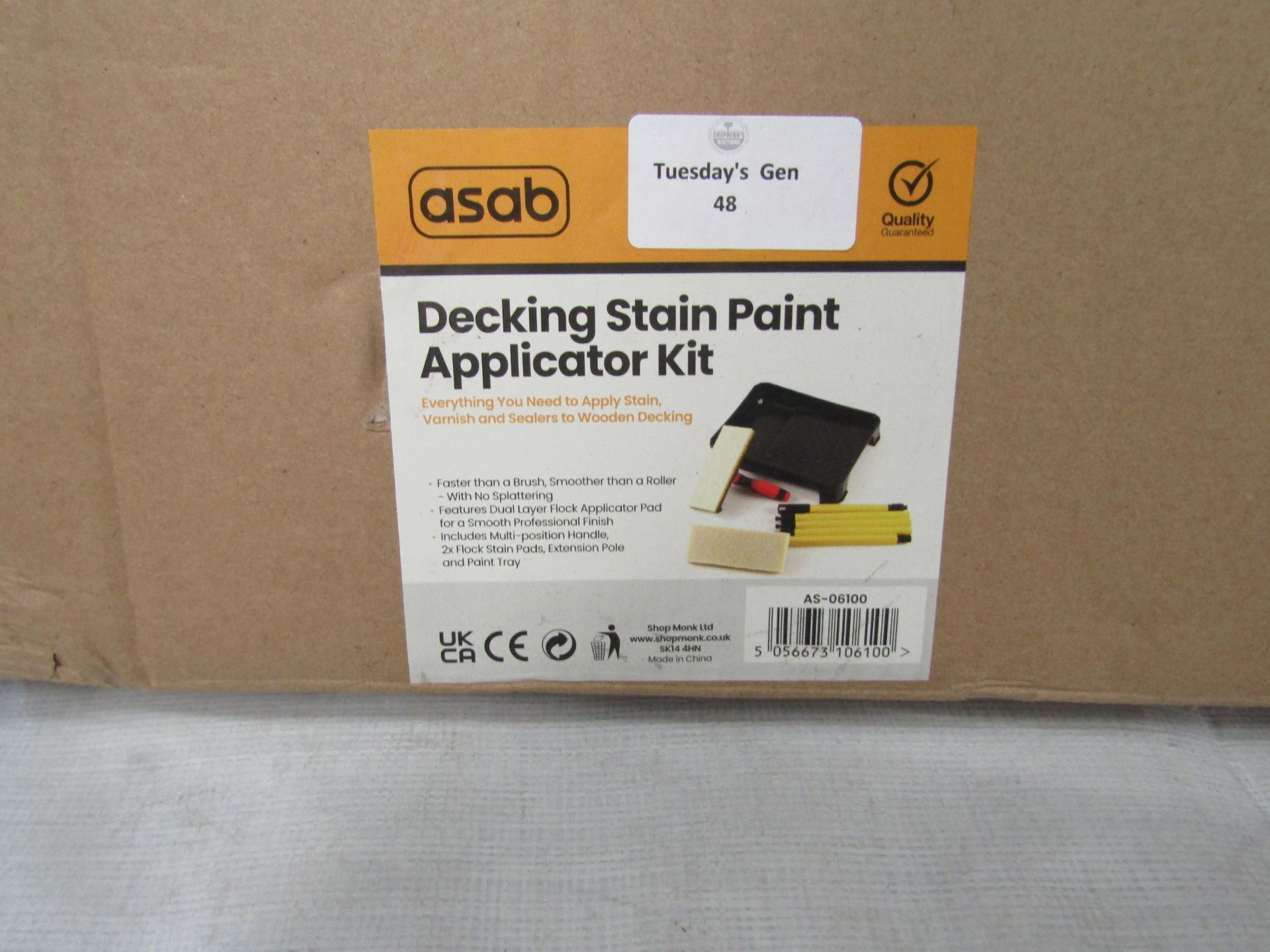 Asab - Decking Stain Paint Applicator Kit - Unchecked & Boxed.