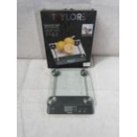 Taylor Pro - Touchless Tare Digital Dual Kitchen Scale - Good Condition, Powers On & Boxed.