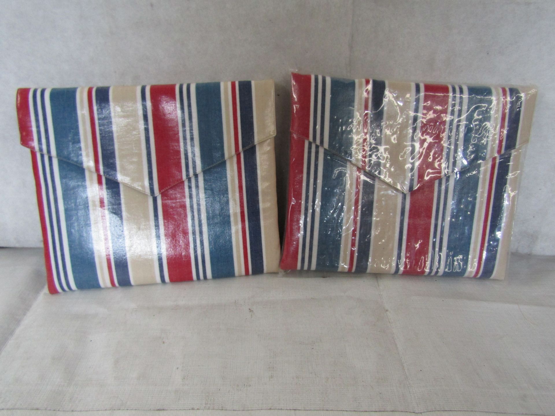 2X TheStripesCompany - PVC Clutch Purse Large - See Image For Design - New & Packaged.