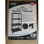 Asab - 4-Tier Heavy Duty Plastic Racking / Shelving - Unchecked & Boxed.