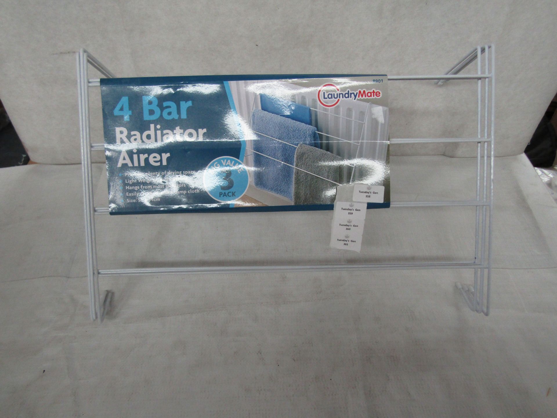 LaundryMate - Set of 3 4-Bar Radiator Airers - Good Condition.