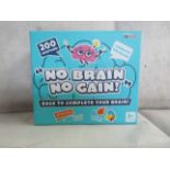 5X " No Brain No Gain! " 200-Question Games - New & Boxed.