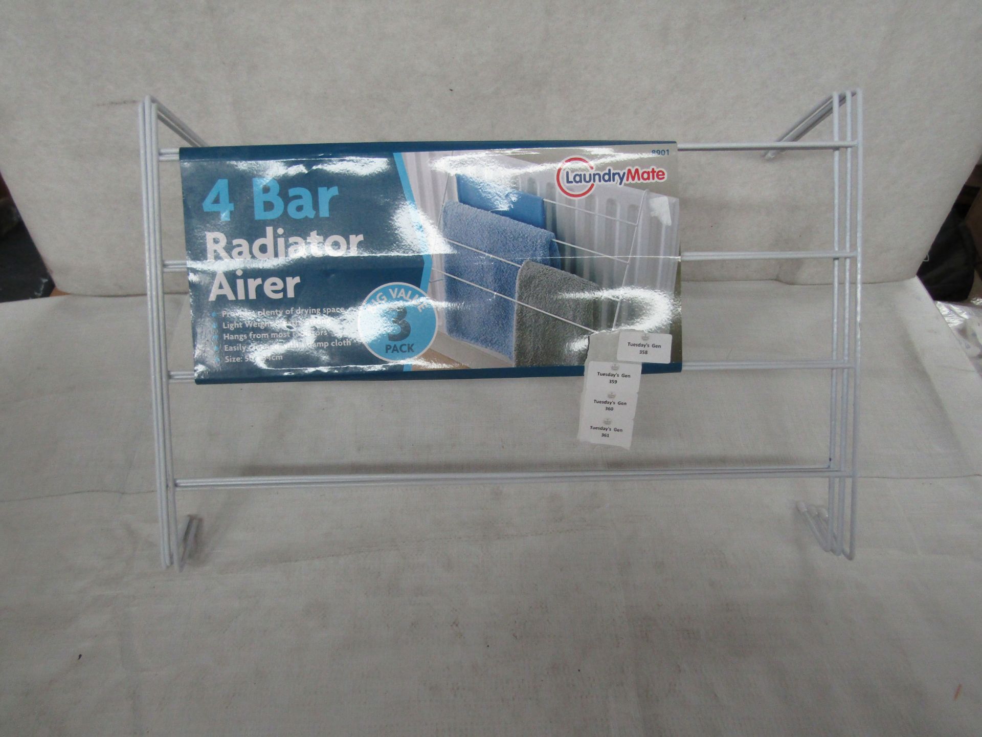 LaundryMate - Set of 3 4-Bar Radiator Airers - Good Condition.