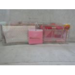 2X The Colour Workshop - Sweetheart 14-Piece Beauty Set With Clutch Bag - New & Packaged.