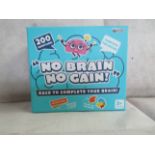 5X " No Brain No Gain! " 200-Question Games - New & Boxed.