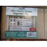 Asab - 14-Piece Plastic Drawer Organiser Trays - Unchecked & Boxed.