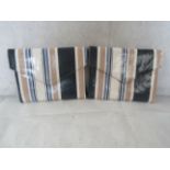 2X TheStripesCompany - PVC Clutch Purse Small - See Image For Design - New & Packaged.