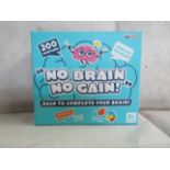 5X " No Brain No Gain! " 200-Question Games - New & Boxed.