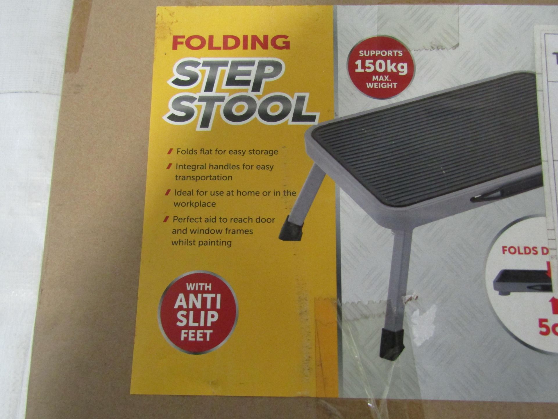 MyDiy - Metal Folding Step Stool - Unchecked & Boxed.