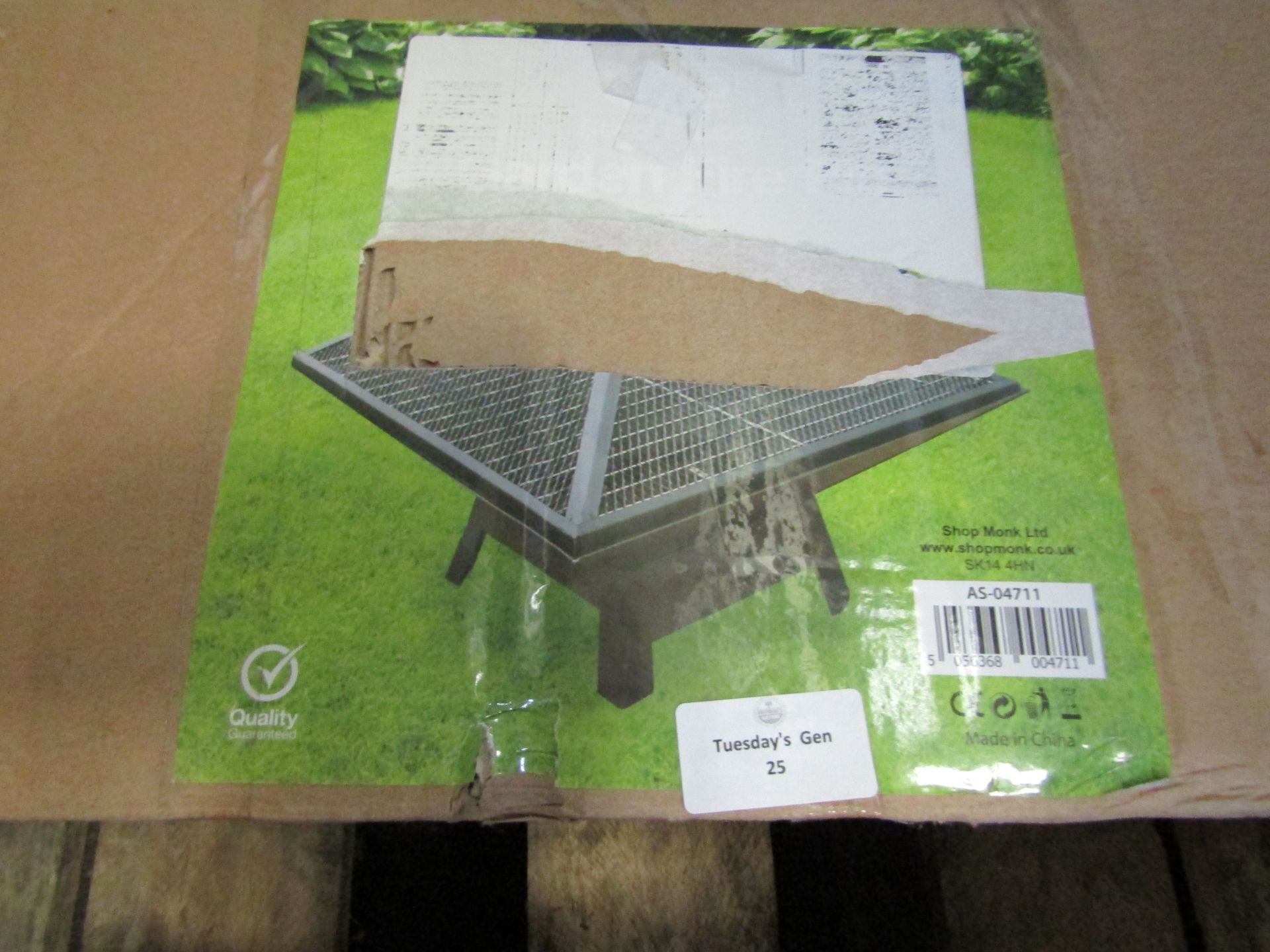 Asab - Steel Square Firepit - Unchecked & Boxed.