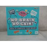 12X " No Brain No Gain! " 200-Question Games - New & Boxed.