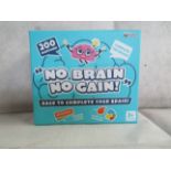 5X " No Brain No Gain! " 200-Question Games - New & Boxed.