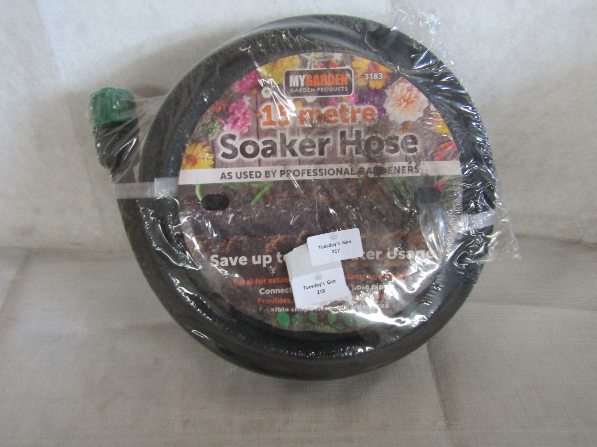 MyGarden - 15m Black Soaker Hose - Packaged.