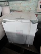 Intergrated Fridge. Powers on but does not get cold. Need Intensive Clean. May Contains Dints